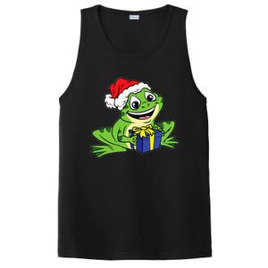 Frog Santa Hat Christmas Pajama Cute Animal XMas Holiday PosiCharge Competitor Tank