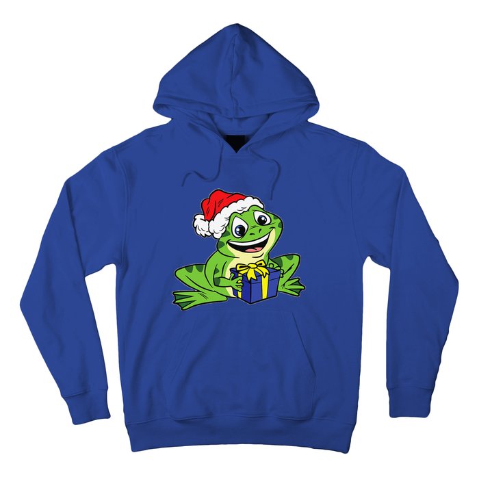 Frog Santa Hat Christmas Pajama Cute Animal XMas Holiday Hoodie