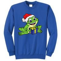 Frog Santa Hat Christmas Pajama Cute Animal XMas Holiday Sweatshirt