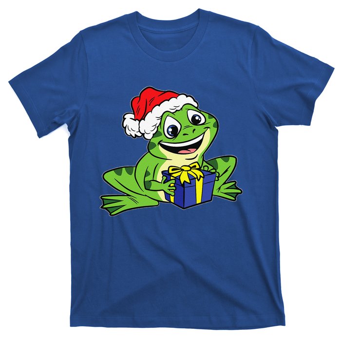 Frog Santa Hat Christmas Pajama Cute Animal XMas Holiday T-Shirt