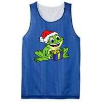 Frog Santa Hat Christmas Pajama Cute Animal XMas Holiday Mesh Reversible Basketball Jersey Tank