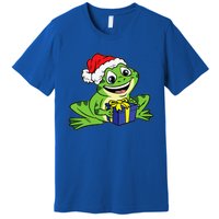 Frog Santa Hat Christmas Pajama Cute Animal XMas Holiday Premium T-Shirt