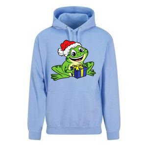 Frog Santa Hat Christmas Pajama Cute Animal XMas Holiday Unisex Surf Hoodie