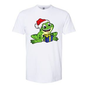 Frog Santa Hat Christmas Pajama Cute Animal XMas Holiday Softstyle CVC T-Shirt