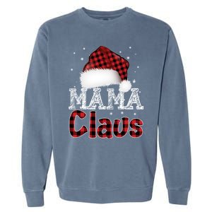 Fun Santa Hat Christmas Costume Family Matching Mama Claus Great Gift Garment-Dyed Sweatshirt