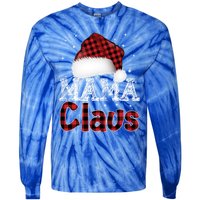 Fun Santa Hat Christmas Costume Family Matching Mama Claus Great Gift Tie-Dye Long Sleeve Shirt