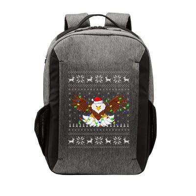 Funny Santa Hat Bald Eagle Xmas Lighting Ugly Bald Eagle Christmas Gift Vector Backpack