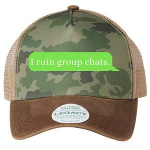 Funny Saying Humor I Ruin Group Chats Legacy Tie Dye Trucker Hat