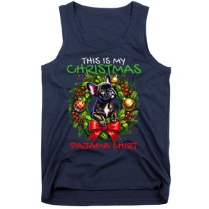 Frenchie Santa Hat & Christmas Lights Cute French Bulldog Tank Top