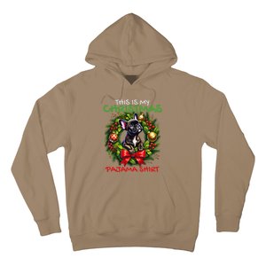 Frenchie Santa Hat & Christmas Lights Cute French Bulldog Hoodie