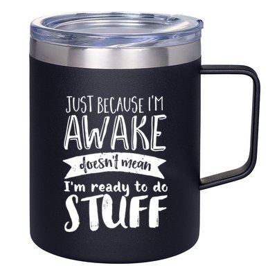 Funny Sarcastic Hoodie Not A Morning Person Hate Waking Up 12oz Stainless Steel Coffee Mug