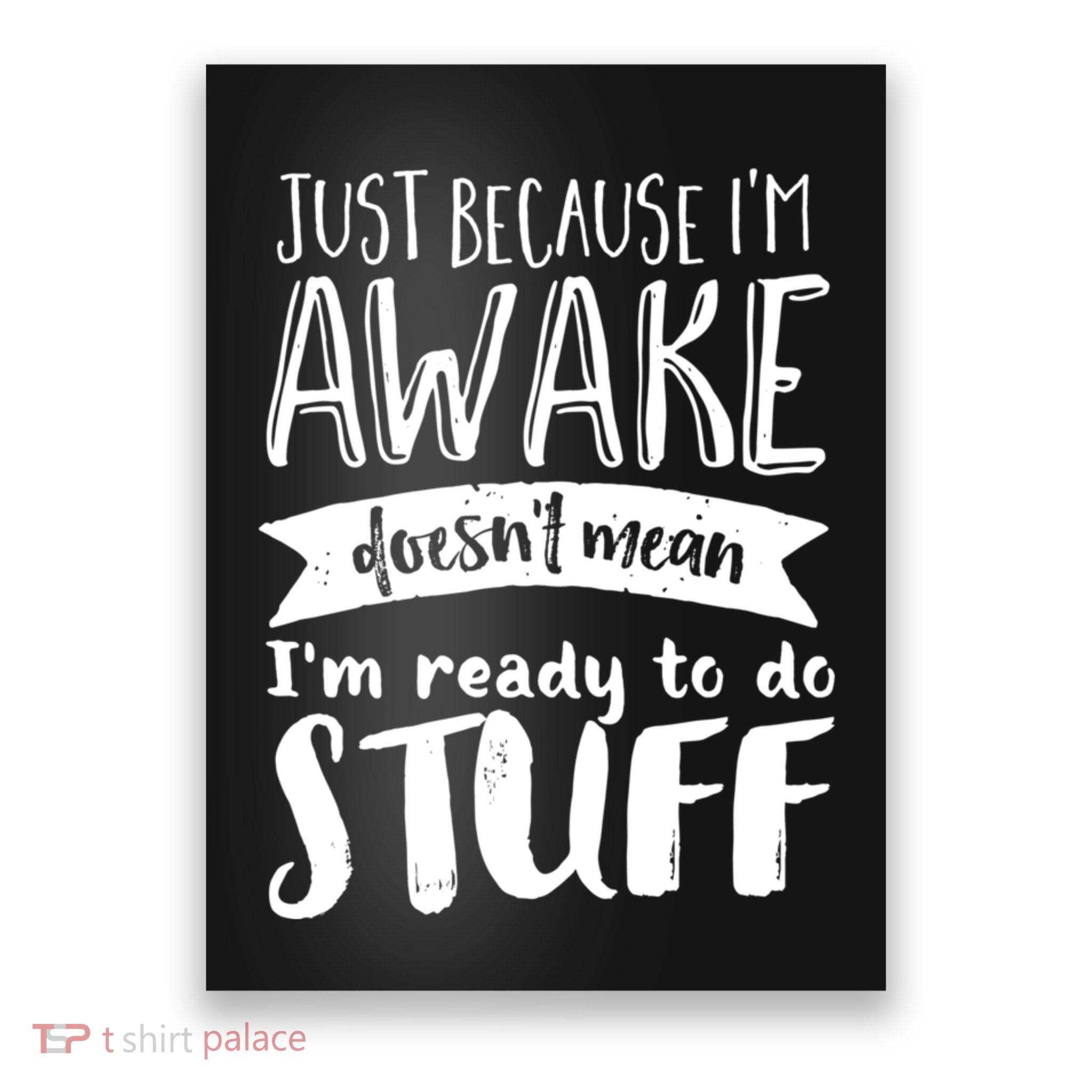 Funny Sarcastic Hoodie Not A Morning Person Hate Waking Up Poster