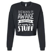 Funny Sarcastic Hoodie Not A Morning Person Hate Waking Up Cropped Pullover Crew