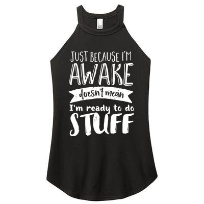 Funny Sarcastic Hoodie Not A Morning Person Hate Waking Up Women's Perfect Tri Rocker Tank