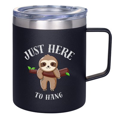 Fun Sloth Here To Hang ForwomanS Gift 12oz Stainless Steel Coffee Mug