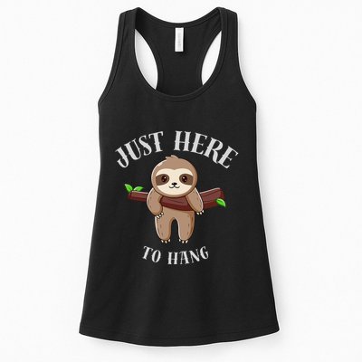 Fun Sloth Here To Hang ForwomanS Gift Womens Tank Top