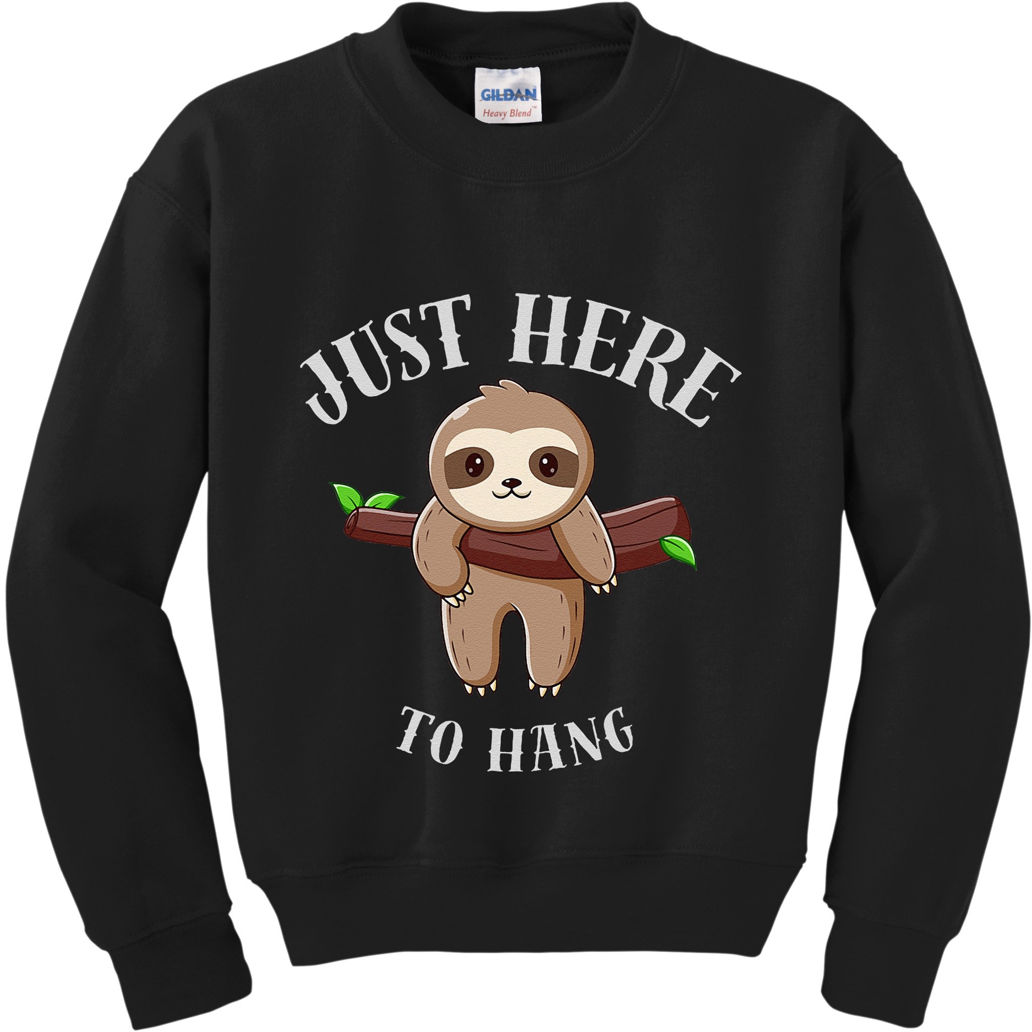 Fun Sloth Here To Hang ForwomanS Gift Kids Sweatshirt
