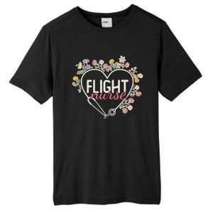 Floral Stethoscope Heart Nursing Flight Nurse Gift Tall Fusion ChromaSoft Performance T-Shirt