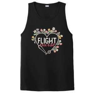 Floral Stethoscope Heart Nursing Flight Nurse Gift PosiCharge Competitor Tank