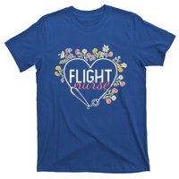 Floral Stethoscope Heart Nursing Flight Nurse Gift T-Shirt