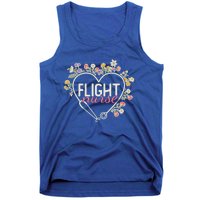 Floral Stethoscope Heart Nursing Flight Nurse Gift Tank Top