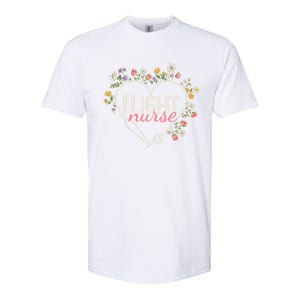 Floral Stethoscope Heart Nursing Flight Nurse Gift Softstyle CVC T-Shirt