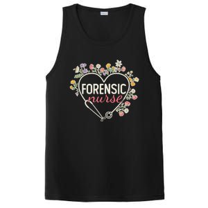 Floral Stethoscope Heart Nursing Forensic Nurse Gift PosiCharge Competitor Tank