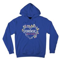 Floral Stethoscope Heart Nursing Forensic Nurse Gift Hoodie