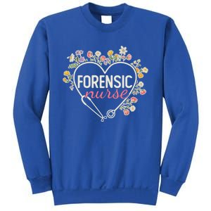 Floral Stethoscope Heart Nursing Forensic Nurse Gift Sweatshirt