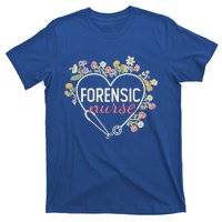 Floral Stethoscope Heart Nursing Forensic Nurse Gift T-Shirt