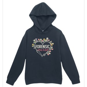 Floral Stethoscope Heart Nursing Forensic Nurse Gift Urban Pullover Hoodie