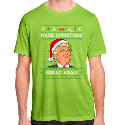 Funny Santa Hat Trump Make Christmas Great Again Ugly Xmas Meaningful Gift Adult ChromaSoft Performance T-Shirt