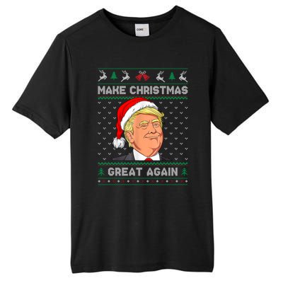 Funny Santa Hat Trump Make Christmas Great Again Ugly Xmas Meaningful Gift Tall Fusion ChromaSoft Performance T-Shirt