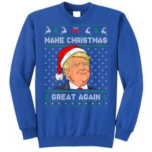 Funny Santa Hat Trump Make Christmas Great Again Ugly Xmas Meaningful Gift Sweatshirt