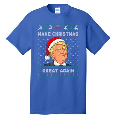 Funny Santa Hat Trump Make Christmas Great Again Ugly Xmas Meaningful Gift Tall T-Shirt