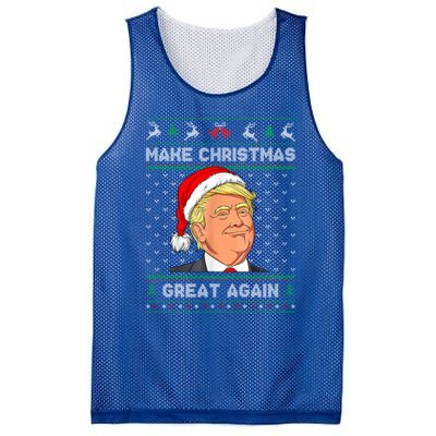 Funny Santa Hat Trump Make Christmas Great Again Ugly Xmas Meaningful Gift Mesh Reversible Basketball Jersey Tank