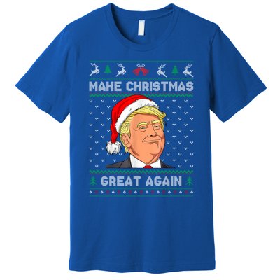 Funny Santa Hat Trump Make Christmas Great Again Ugly Xmas Meaningful Gift Premium T-Shirt