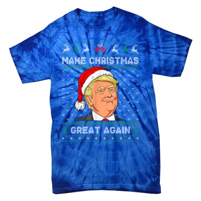 Funny Santa Hat Trump Make Christmas Great Again Ugly Xmas Meaningful Gift Tie-Dye T-Shirt