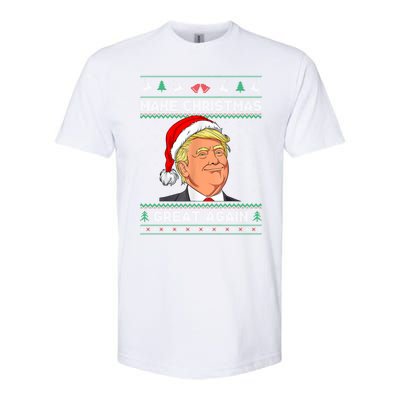 Funny Santa Hat Trump Make Christmas Great Again Ugly Xmas Meaningful Gift Softstyle CVC T-Shirt