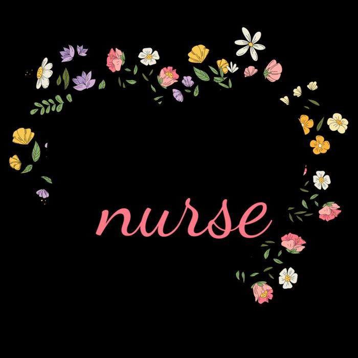 Floral Stethoscope Heart Nursing Hospice Nurse Funny Gift Drawstring Bag