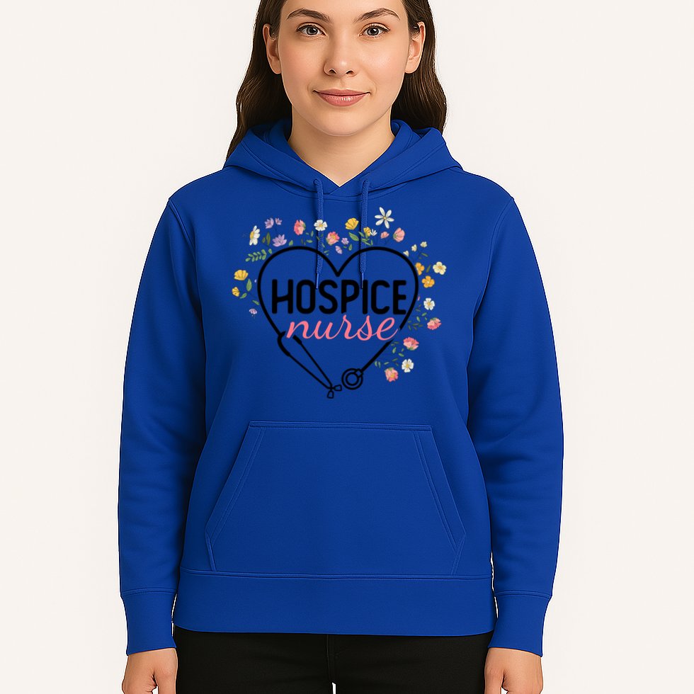 Floral Stethoscope Heart Nursing Hospice Nurse Funny Gift Hoodie