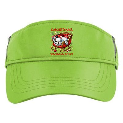 Frenchie Santa Hat & Christmas Lights Cute French Bulldog Adult Drive Performance Visor