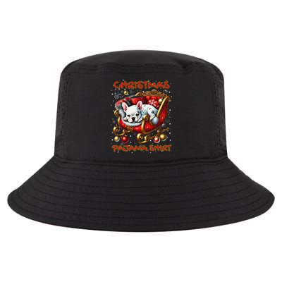 Frenchie Santa Hat & Christmas Lights Cute French Bulldog Cool Comfort Performance Bucket Hat