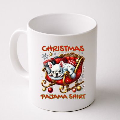 Frenchie Santa Hat & Christmas Lights Cute French Bulldog Coffee Mug