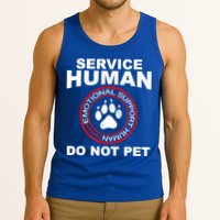 Funny Service Human Gift Funny Dog Owner Emotional Support Human Tank Top
