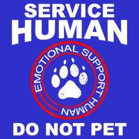 Funny Service Human Gift Funny Dog Owner Emotional Support Human Tank Top