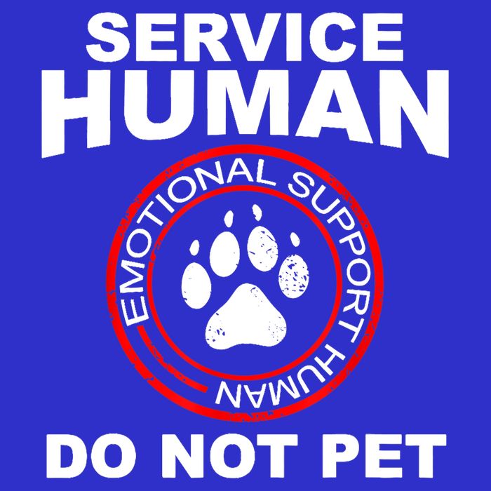 Funny Service Human Gift Funny Dog Owner Emotional Support Human Tank Top