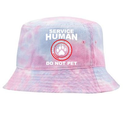 Funny Service Human Gift Funny Dog Owner Emotional Support Human Tie-Dyed Bucket Hat