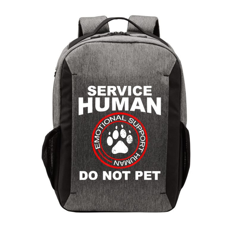Funny Service Human Gift Funny Dog Owner Emotional Support Human Vector Backpack