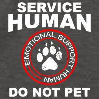 Funny Service Human Gift Funny Dog Owner Emotional Support Human Vector Backpack